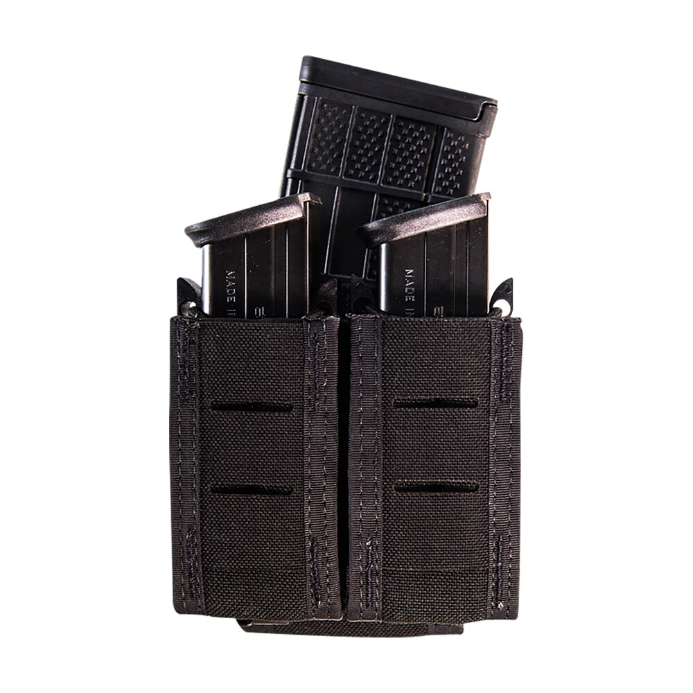 high speed gear 41tp02bk taco duty double (2 pistol/1 rifle), black nylon with molle exterior, fits molle & 2" belt High Speed Gear 41TP02BK TACO Duty Double (2 Pistol/1 Rifle), Black Nylon Sports South item 160962