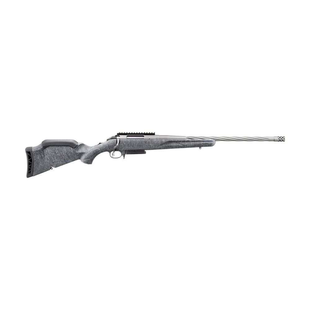 ruger 46901 american ii full size 6.5 creedmoor 3+1 20" gun metal gray cerakote spiral fluted threaded barrel & alloy steel receiver w/picatinny rail, gray splatter adj lop synthetic stock Ruger 46901 American II Full Size 6.5 Creedmoor 3+1 20" Gun Metal Gray Cerakote Spiral Fluted Sports South item 161079
