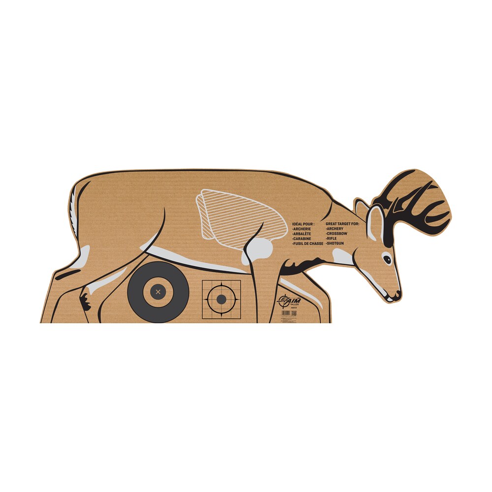 ez aim 6033 deer silhouette standing cardboard crossbow/rifle/shotgun brown/white EZ-Aim 6033 Deer Silhouette Standing Cardboard Crossbow/Rifle/Shotgun Brown/White Sports South item 161250