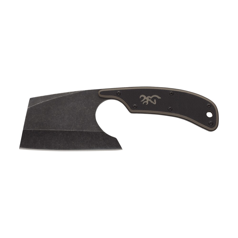 browning 3220322b cutoff camp boxed 2.50" fixed cleaver plain black black oxide stonewashed 9cr14mov ss blade, black/tan g10 handle Browning 3220322B Cutoff Camp Boxed 2.50" Fixed Cleaver Plain Black Black Oxide Stonewashed Sports South item 161410