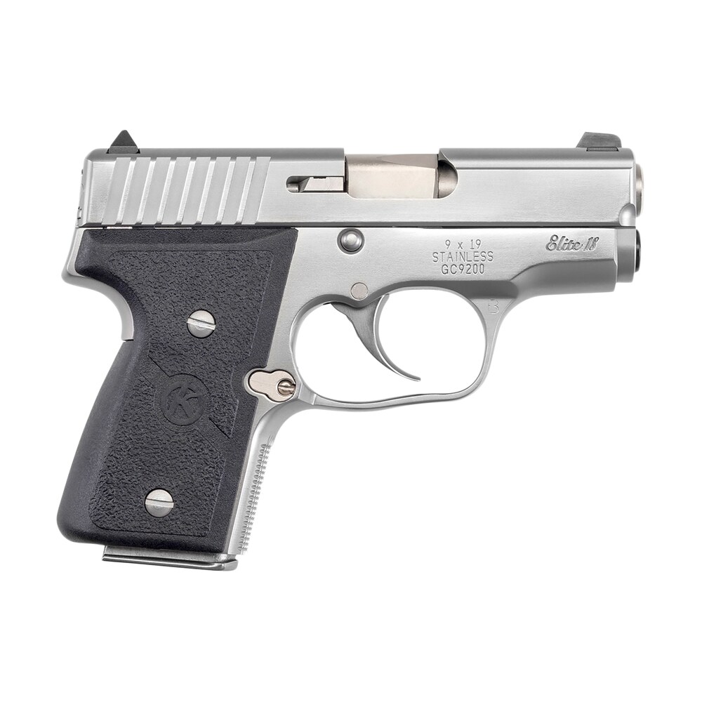 kahr arms m9098a mk elite 9mm luger caliber with 3″ barrel, 6+1 or 7+1 capacity, overall polished stainless steel, serrated slide & textured wraparound black nylon grip Kahr Arms M9098A MK Elite 9mm Luger Caliber Sports South item 16142