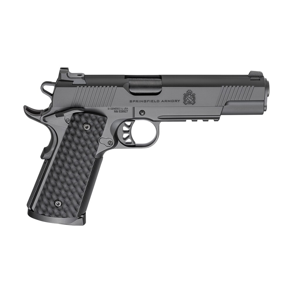springfield armory pc9125lr 1911 trp 45 acp 8+1 5" black match grade barrel, black cerakote serrated carbon steel slide & frame w/picatinny rail & beavertail, vz hydra g10 grip Springfield Armory PC9125LR 1911 TRP 45 ACP 8+1 5" Black Match Grade Sports South item 161479