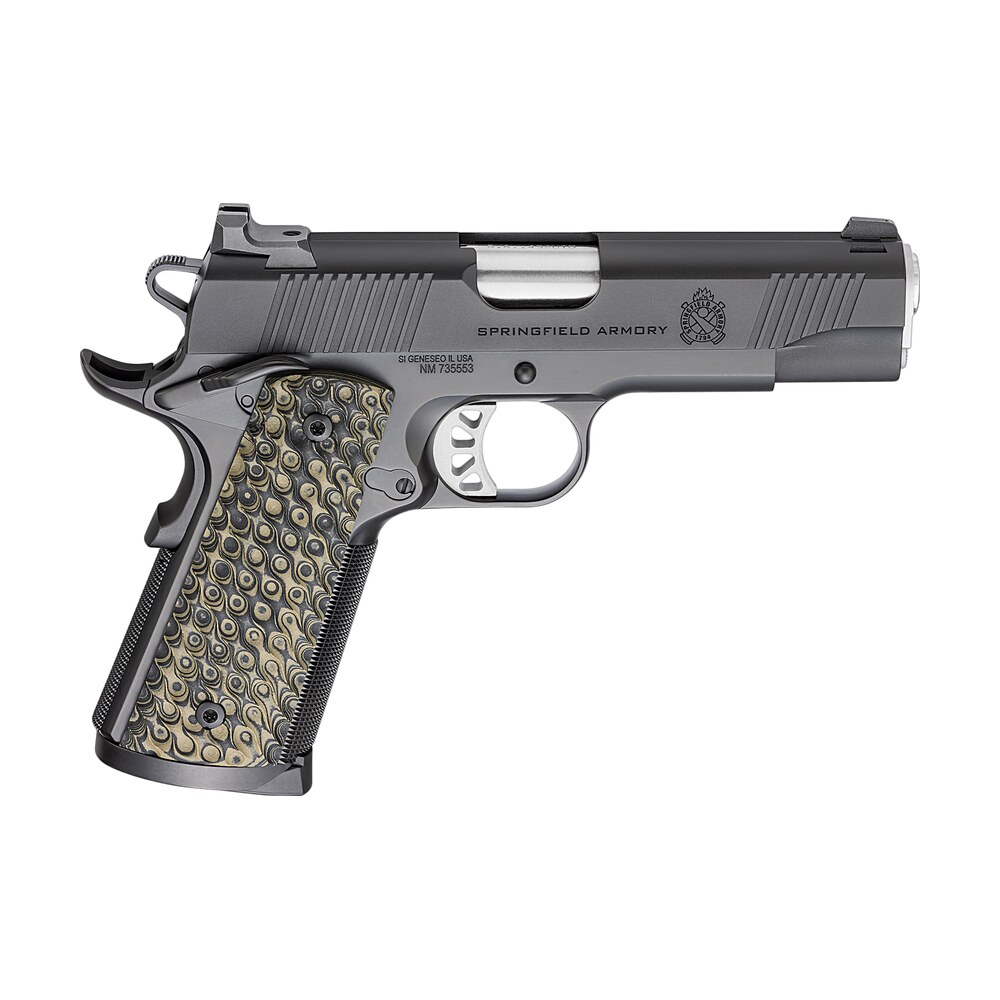springfield armory pc9124 1911 trp 45 acp 8+1 4.25" stainless match grade barrel, black cerakote serrated carbon steel slide & frame w/beavertail, vz hydra g10 grip Springfield Armory PC9124 1911 TRP 45 ACP 8+1 4.25" Stainless Match Grade Sports South item 161483