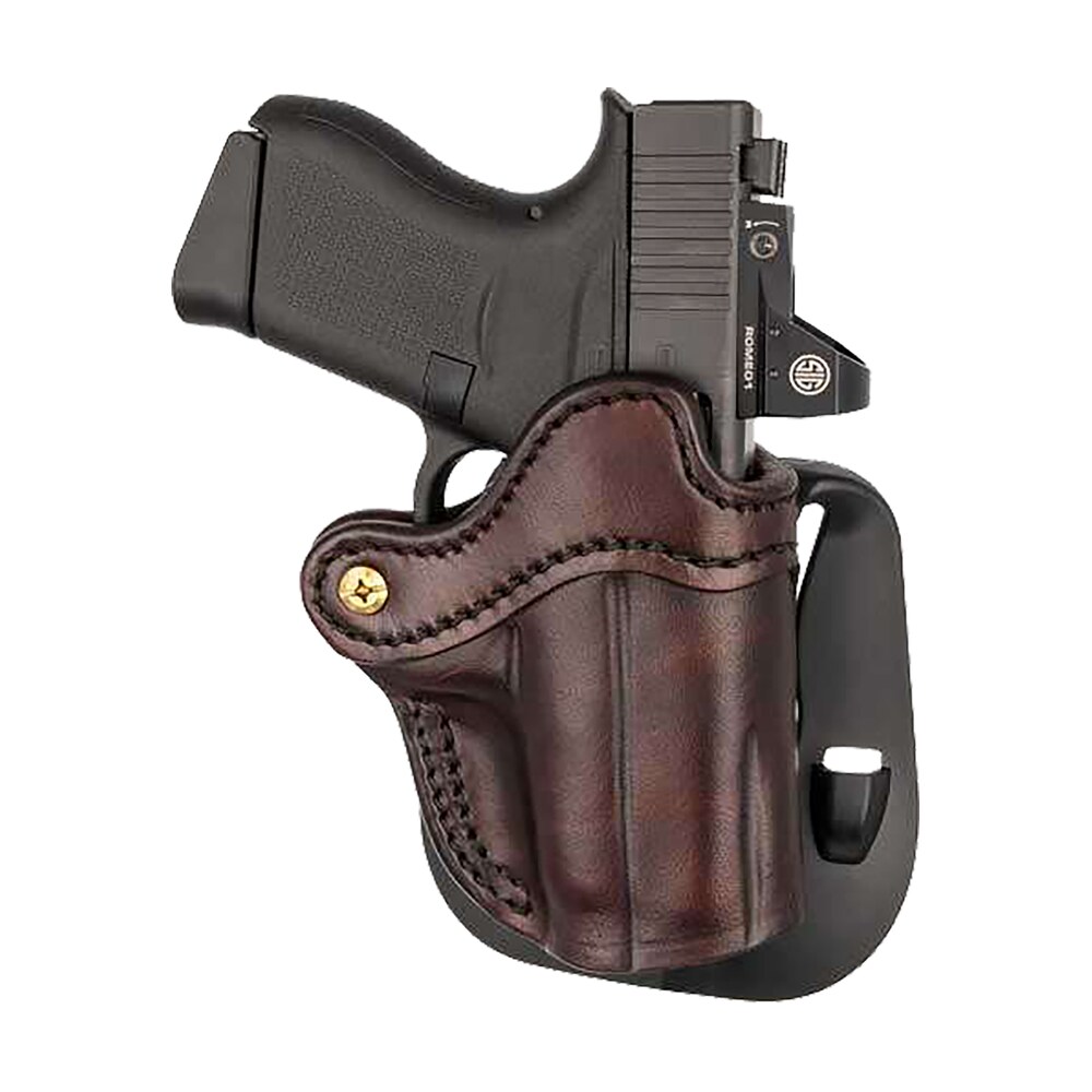1791 gunleather orpdhcsbrr optics ready paddle holster c owb signature brown leather fits 2.50 3" barrel right hand 1791 Gunleather ORPDHCSBRR Optics Ready Paddle Holster C OWB Signature Brown Leather Sports South item 161541