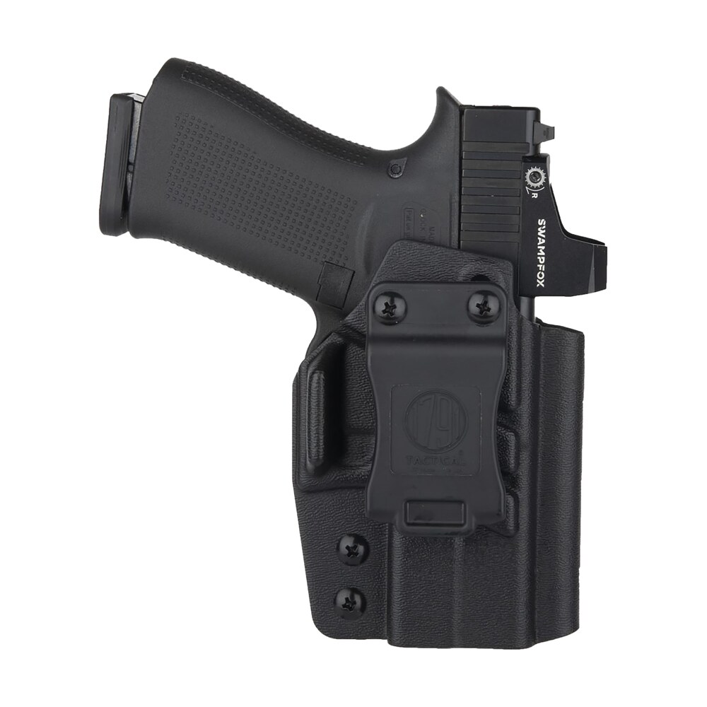 1791 gunleather taciwbg43xmosblkr tactical iwb black kydex compatible w/ glock 43x mos belt clip right hand 1791 Gunleather TACIWBG43XMOSBLKR Tactical IWB Black Kydex Compatible Sports South item 161552