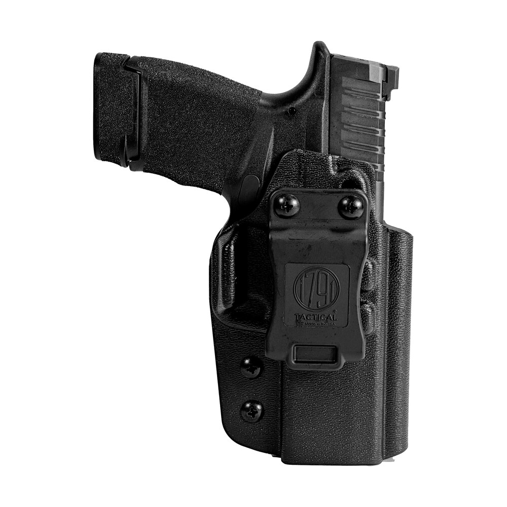 1791 gunleather taciwbhcproblkr tactical iwb black kydex compatible w/ springfield hellcat pro belt clip right hand 1791 Gunleather TACIWBHCPROBLKR Tactical IWB Black Kydex Compatible Sports South item 161554
