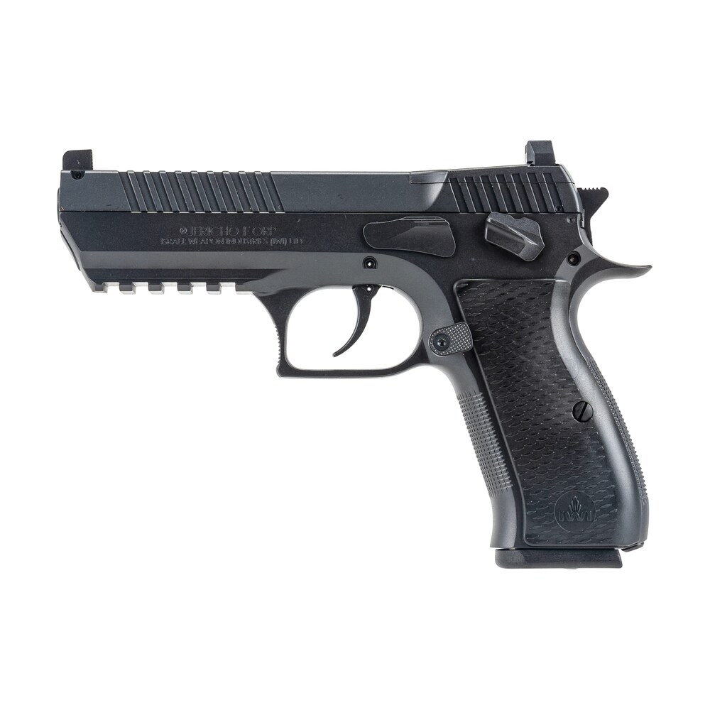 iwi us j941f9orp jericho 941 full size frame 9mm luger 16+1 4.40" black chrome lined steel barrel, black serrated steel slide & frame w/beavertail & picatinny rail, black textured grips IWI US J941F9ORP Jericho 941 Full Size Frame 9mm Luger 16+1 4.40" Black Chrome Lined Steel Sports South item 161683