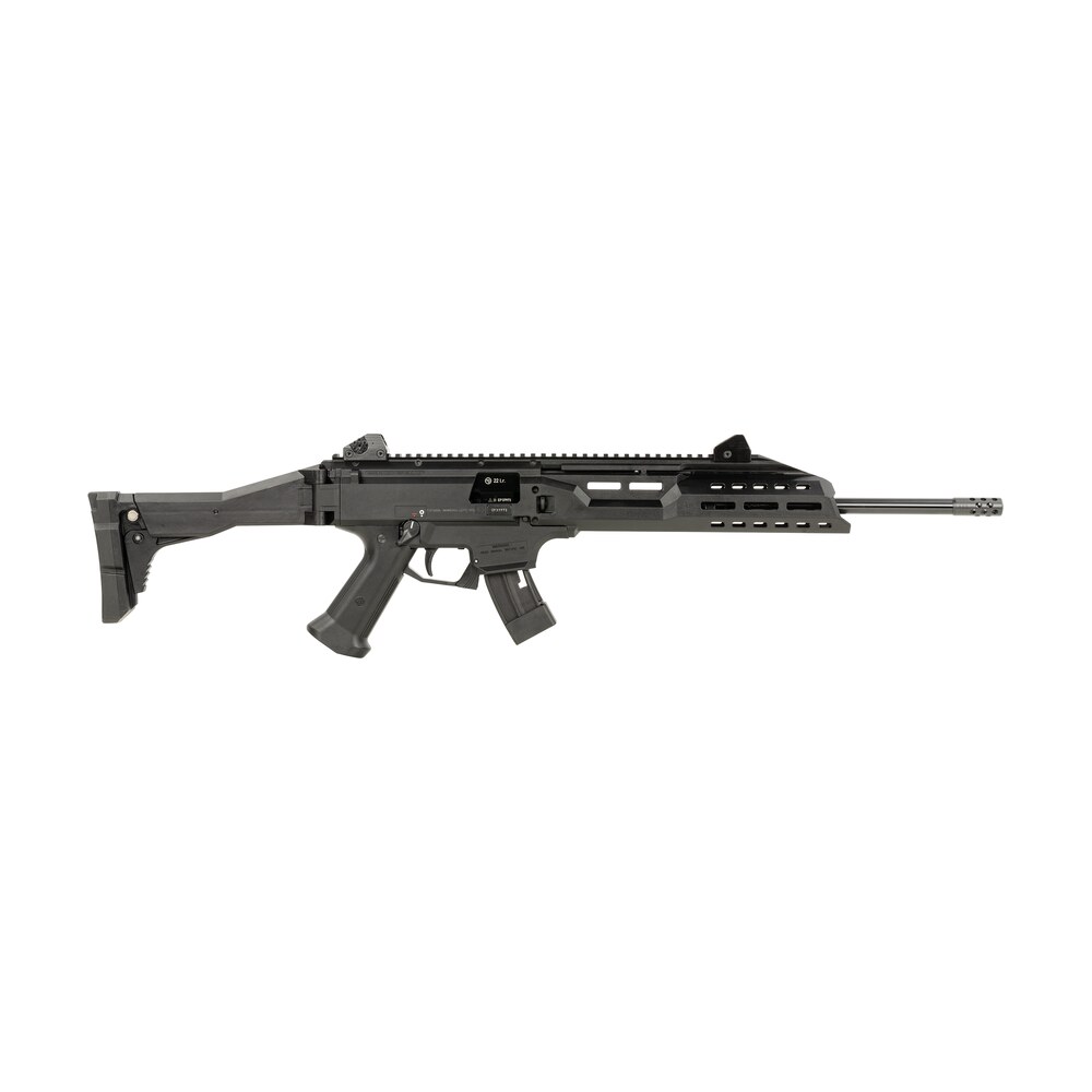 cz usa 91368 scorpion evo 3 22 lr 10+1 16" black threaded steel barrel, picatinny rail receiver, m lok handguards, black folding/telescoping stock, black polymer grips CZ-USA 91368 Scorpion EVO 3 22 LR 10+1 16" Black Threaded Steel Sports South item 161936