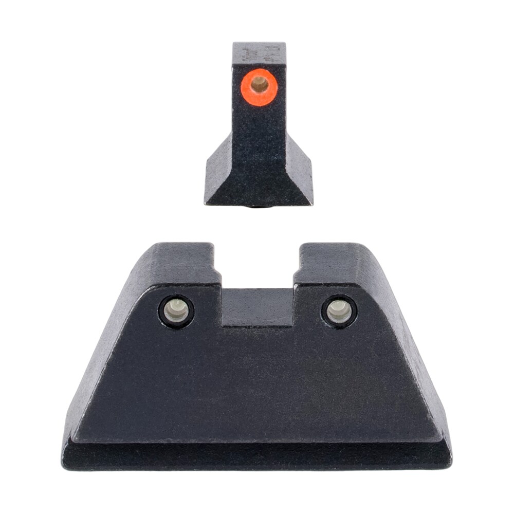 trijicon gl201c601134 suppressor/optic height sights green/tritium orange outline front sight green/tritium black outline rear sight glock 17/17l/19/22 standard frame Trijicon GL201C601134 Suppressor/Optic Height Sights Green/Tritium Orange Outline Front Sports South item 162038