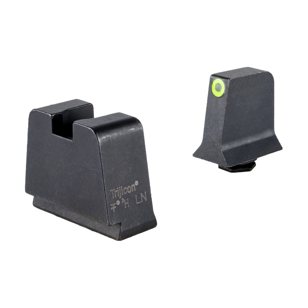 trijicon gl243c601147 suppressor/optic height sights green/tritium yellow outline front sight black/blank rear sight glock 42/43/43x slim frame Trijicon GL243C601147 Suppressor/Optic Height Sights Green/Tritium Yellow Outline Front Sports South item 162045