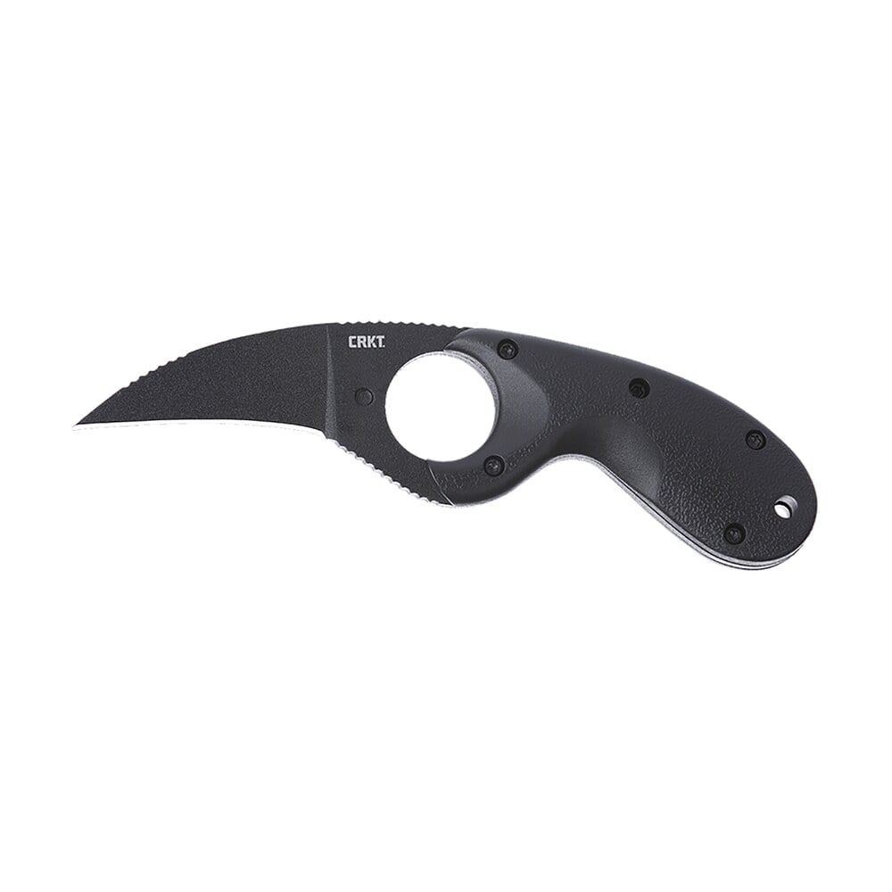 crkt 2516k bear claw 2.39" fixed hawkbill plain black powder coated aus 8a ss blade, black textured grn handle CRKT 2516K Bear Claw 2.39" Fixed Hawkbill Plain Black Powder Coated AUS-8A SS Blade, Black Sports South item 162118