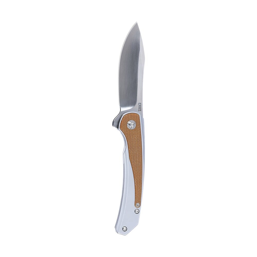crkt 6070 padawan 3.01" folding wharncliffe plain brushed satin 14c28n steel blade, ss w/g10 coyote tan overlays handle CRKT 6070 Padawan 3.01" Folding Wharncliffe Plain Brushed Satin 14C28N Steel Blade, SS Sports South item 162129