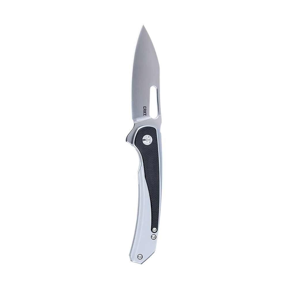 crkt 6075 padawan 3.01" folding wharncliffe plain brushed satin 14c28n steel blade, ss w/g10 black overlays handle CRKT 6075 Padawan 3.01" Folding Wharncliffe Plain Brushed Satin 14C28N Steel Blade, SS Sports South item 162130