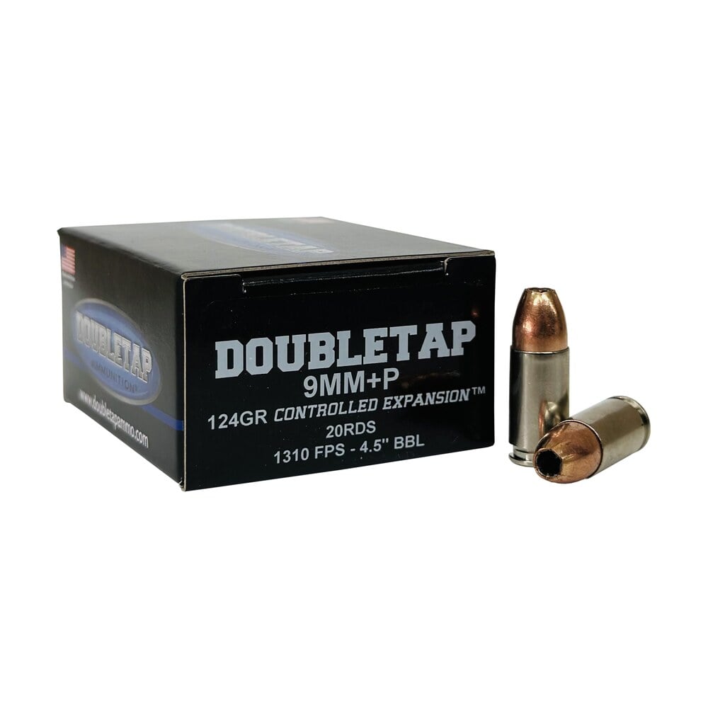 doubletap ammunition 9mm124hp209mm+p luger 124gr controlled expansion jhp 20 per box/50 case DoubleTap Ammunition 9MM124HP209mm+P Luger 124gr Controlled Expansion JHP 20 Per Box/50 Case Sports South item 162188
