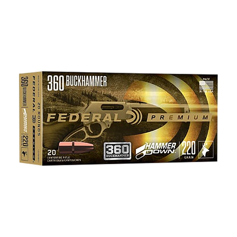 federal lg360bh1 premium hammerdown 360buckhammer 220gr soft point 20 per box/10 case Federal LG360BH1 Premium HammerDown 360Buckhammer 220gr Soft Point 20 Per Box/10 Case Sports South item 162261