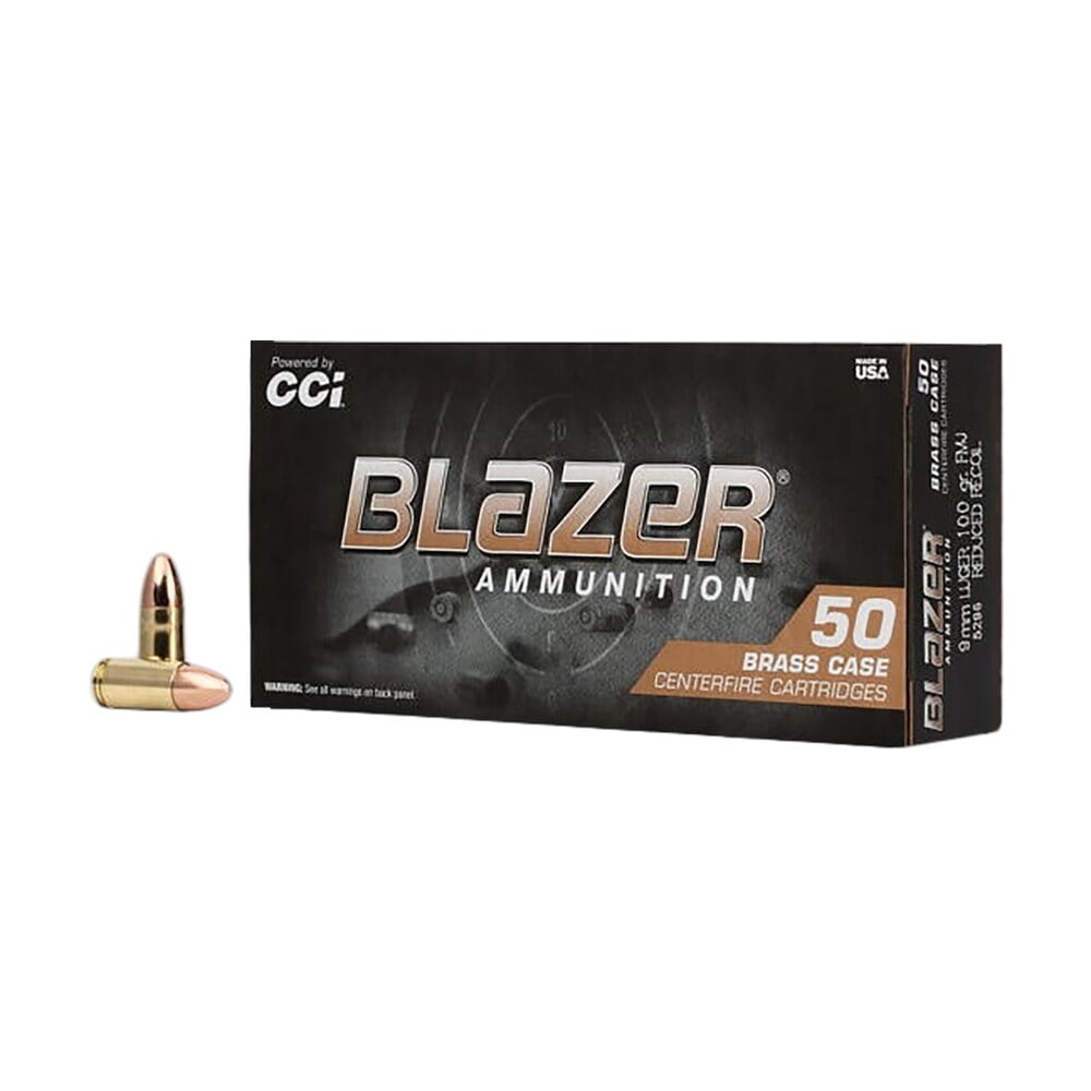 cci 5296 blazer brass full metal jacket 9mmluger 100gr full metal jacket 50 per box/20 case CCI 5296 Blazer Brass Full Metal Jacket 9mmLuger 100gr Full Metal Jacket 50 Per Box/20 Case Sports South item 162320