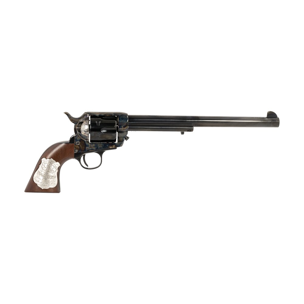 cimarron pp558 buntline 45 lc (long colt) 6 shot 10" blued frame, barrel & cylinder, walnut w/inlaid silver medallion grip Cimarron PP558 Buntline 45 LC (Long Colt) 6 Shot 10" Blued Sports South item 162334