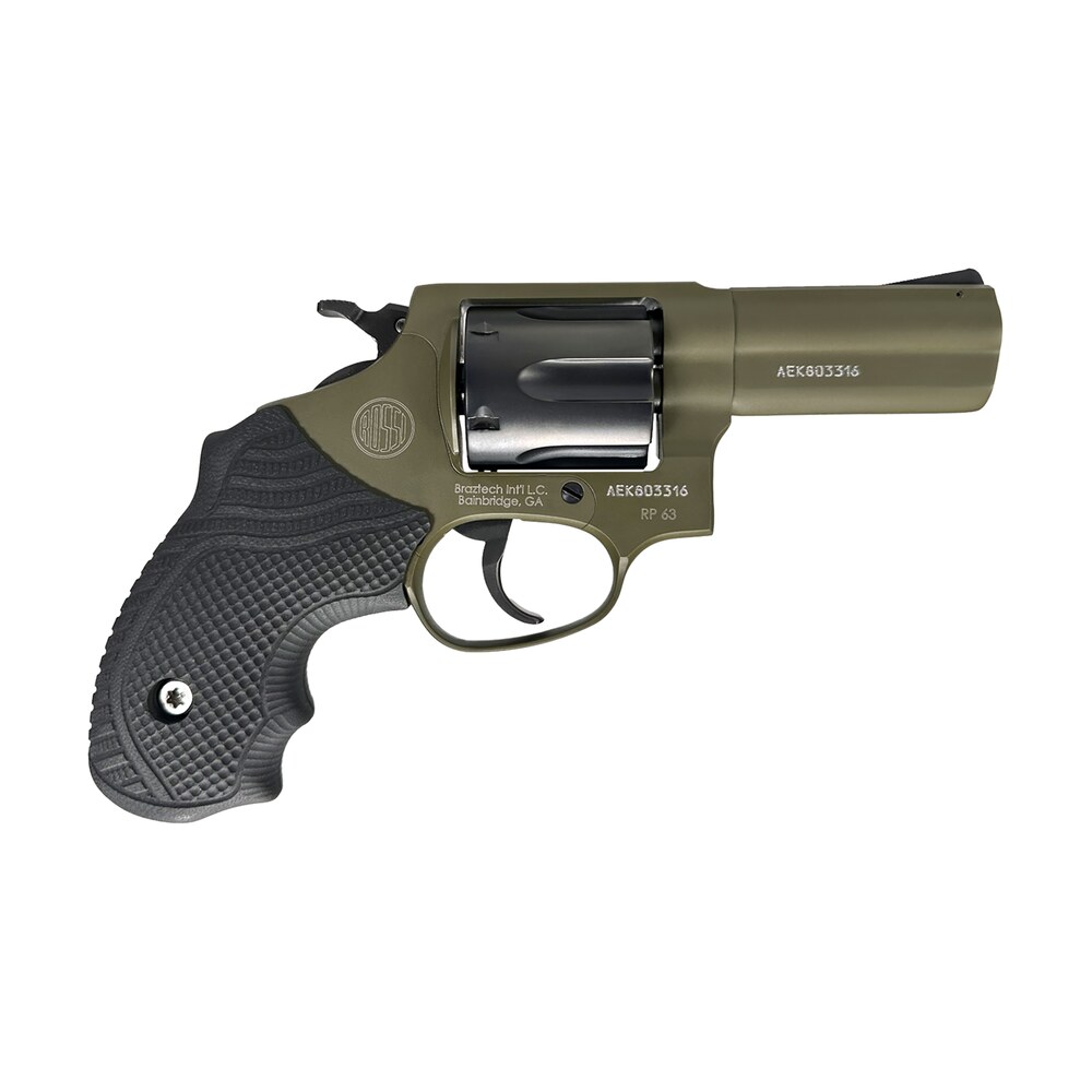 rossi 2 rp631f lok rp63 small frame 357 mag/38 special +p 6rd 3" sniper green cerakote stainless steel barrel, satin stainless cylinder, sniper green cerakote stainless steel frame, black lok grip Rossi 2-RP631F-LOK RP63 Small Frame 357 Mag/38 Special +P 6rd 3" Sniper Green Cerakote Sports South item 162670