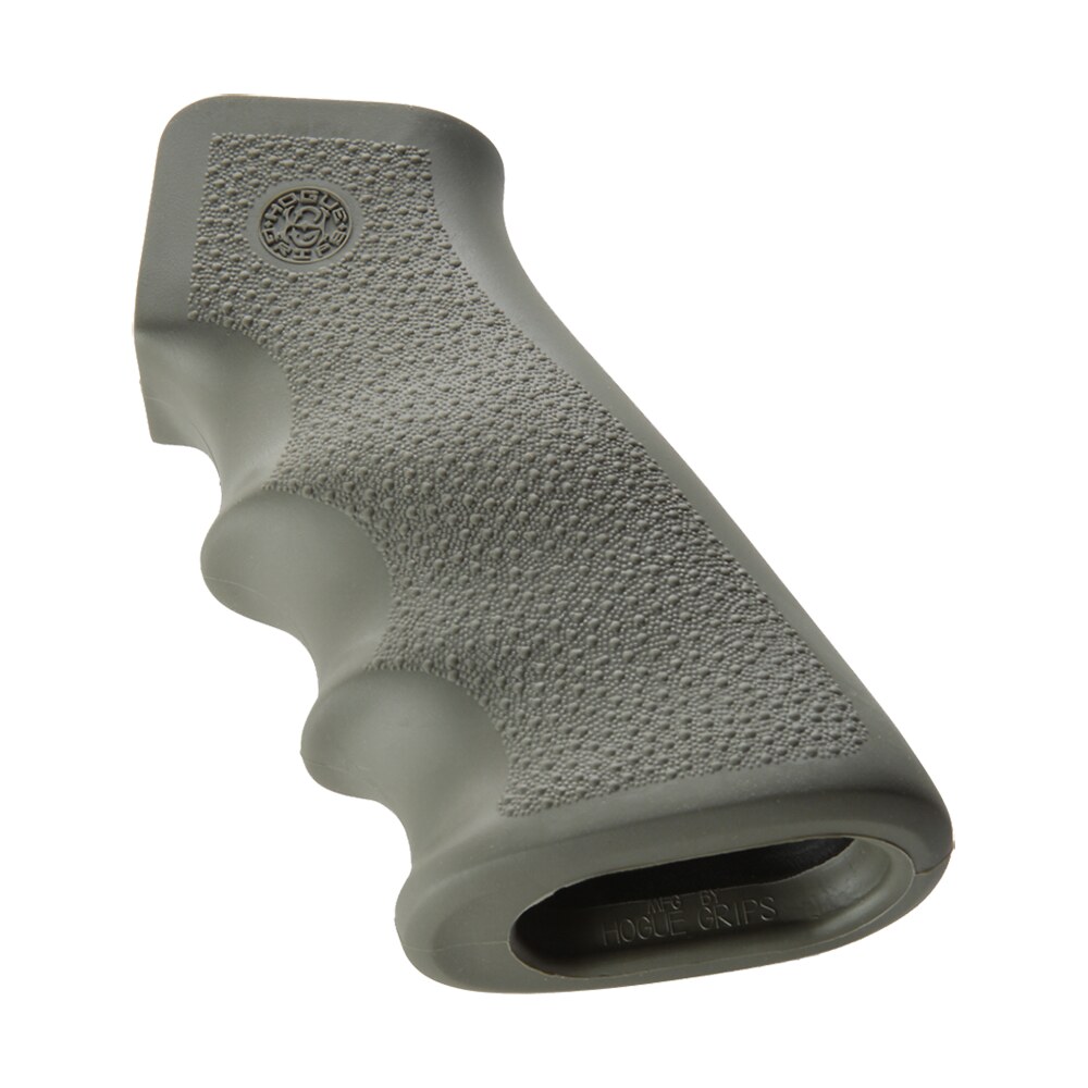 hogue 15001 overmolded grip cobblestone od green rubber with finger grooves for ar 15, m16 Hogue 15001 OverMolded Grip Cobblestone OD Green Rubber Sports South item 16289