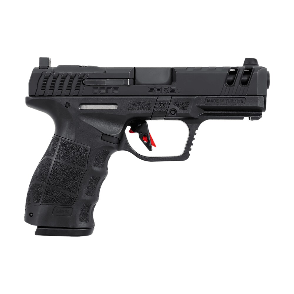 sar usa sar9cg3bl sar9 c gen3 compact frame 9mm luger 15+1 4" black steel barrel, black steel optic ready/ported/serrated slide, black polymer frame w/picatinny rail, interchangeable backstrap grip SAR USA SAR9CG3BL SAR9 C Gen3 Compact Frame 9mm Luger 15+1 4" Black Steel Sports South item 163195