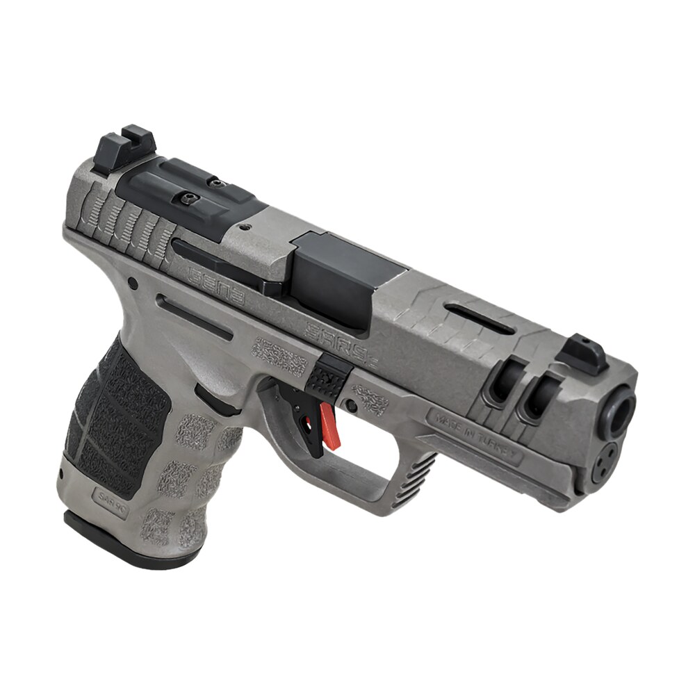 sar usa sar9cg3pt sar9 c gen3 compact frame 9mm luger 15+1 4" black steel barrel, platinum gray steel slide, platinum gray polymer frame w/picatinny rail, black interchangeable backstrap grip SAR USA SAR9CG3PT SAR9 C Gen3 Compact Frame 9mm Luger 15+1 4" Black Steel Sports South item 163198