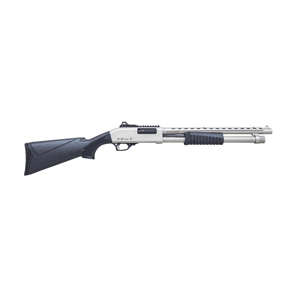 citadel frmn1220syn mariner 12 gauge pump 3" 4+1 18.50" black full heat shield barrel, black picatinny rail steel receiver, fixed black synthetic stock Citadel FRMN1220SYN Mariner 12 Gauge Pump 3" 4+1 18.50" Black Full Heat Shield Sports South item 163229