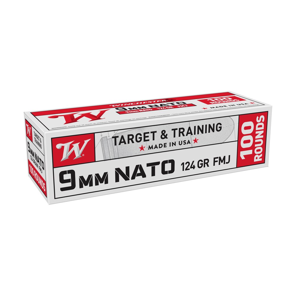 winchester ammo w9natovp9mm nato 124gr full metal jacket 100 per box/10 case Winchester Ammo W9NATOVP9mm NATO 124gr Full Metal Jacket 100 Per Box/10 Case Sports South item 163285