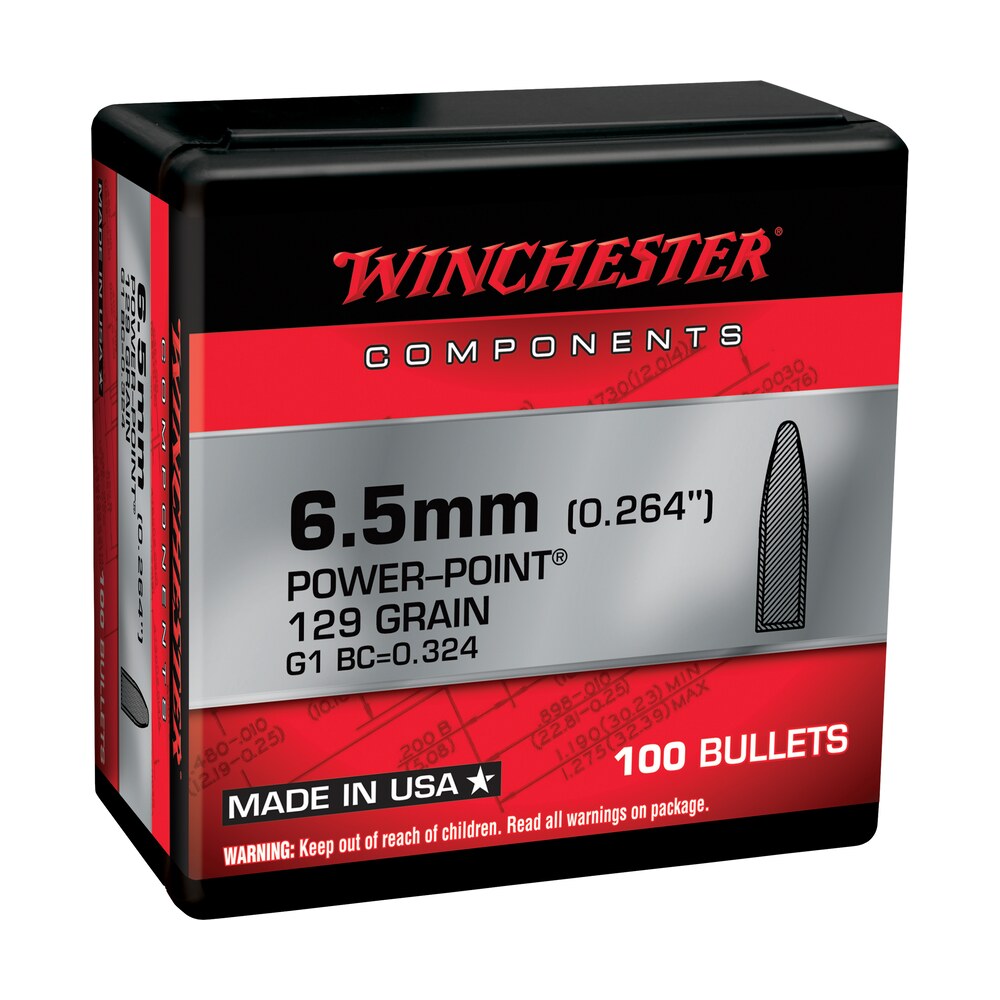 winchester ammo wb65pp129x power point 6.5creedmoor 129gr 100 per box/10 case Winchester Ammo WB65PP129X Power-Point 6.5Creedmoor 129gr 100 Per Box/10 Case Sports South item 163293