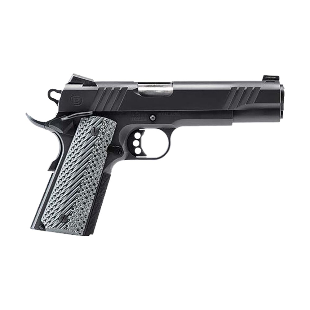 bersa b19117050bbbb b1911 onyx full size frame 45 acp 8+1 5" stainless steel barrel, black serrated steel slide, black stainless steel frame w/beavertail, gray vz grip, ambidextrous Bersa B19117050BBBB B1911 Onyx Full Size Frame 45 ACP 8+1 5" Stainless Steel Sports South item 163334