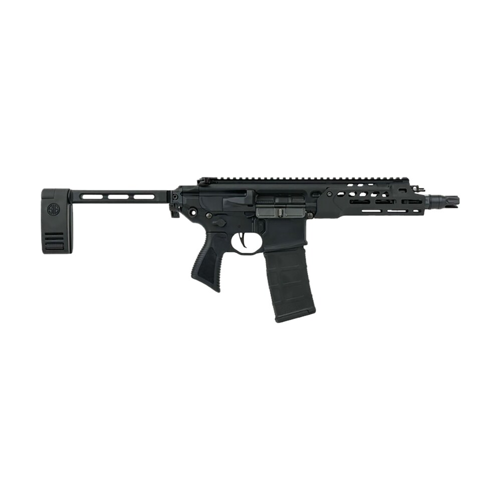 sig sauer pmcx556n7bltpcb mcx rattler lt 223 rem/5.56 nato 5.56mm 30+1 7.75" qd flash hider muzzle, black anodized aluminum picatinny rail receiver, sig folding pivoting contour brace, ambidextrous Sig Sauer PMCX556N7BLTPCB MCX Rattler LT 223 Rem/5.56 NATO 5.56mm 30+1 7.75" QD Flash Hider Sports South item 163385