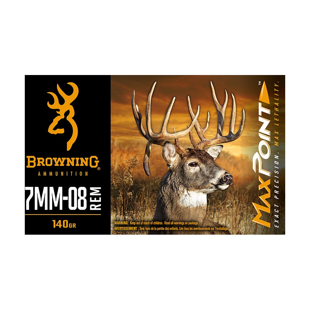 browning ammo b192107082 max point 7mm 08rem 140gr 20 per box/10 case Browning Ammo B192107082 Max Point 7mm-08Rem 140gr 20 Per Box/10 Case Sports South item 163445