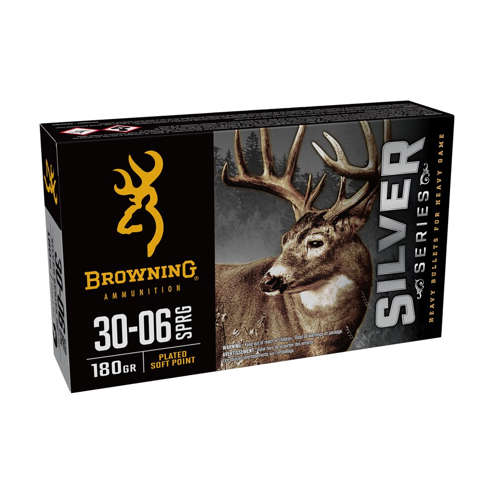 browning ammo b192630061 silver 30 06springfield 180gr plated soft point 20 per box/10 case Browning Ammo B192630061 Silver 30-06Springfield 180gr Plated Soft Point 20 Per Box/10 Case Sports South item 163449