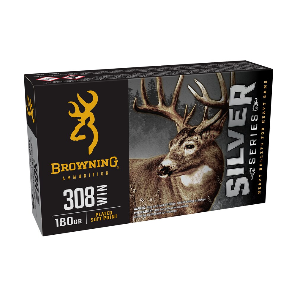 browning ammo b192603081 silver 308win 180gr plated soft point 20 per box/10 case Browning Ammo B192603081 Silver 308Win 180gr Plated Soft Point 20 Per Box/10 Case Sports South item 163451