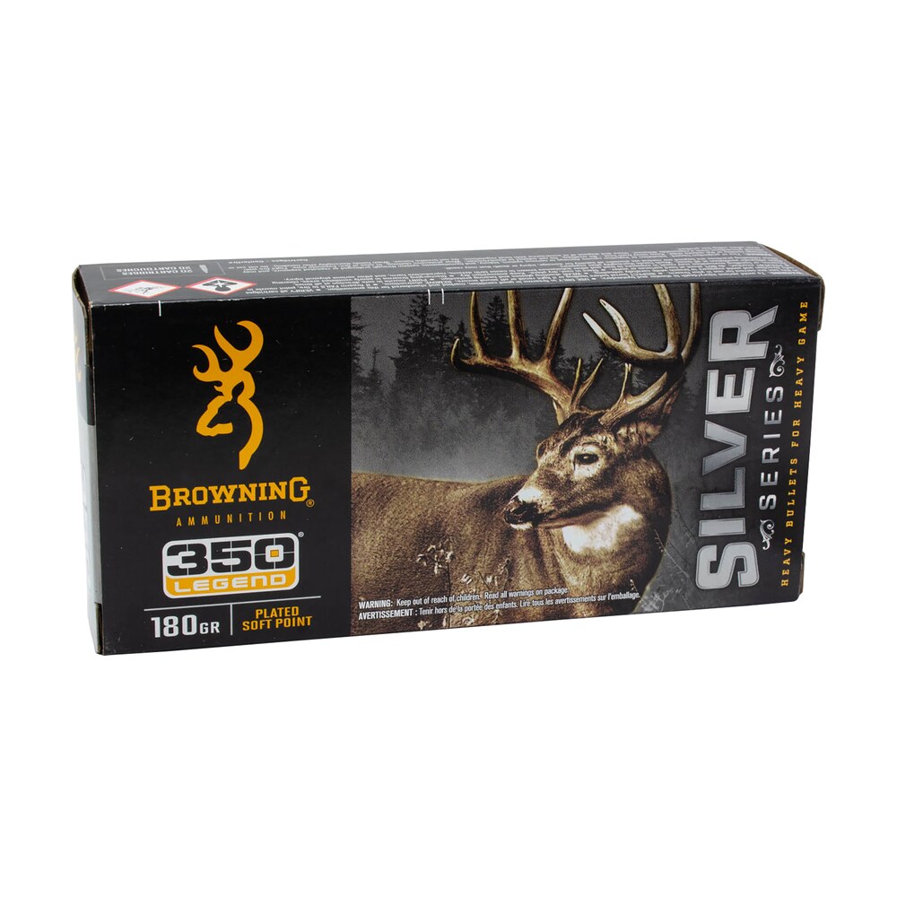 browning ammo b192603501 silver 350legend 180gr plated soft point 20 per box/10 case Browning Ammo B192603501 Silver 350Legend 180gr Plated Soft Point 20 Per Box/10 Case Sports South item 163452
