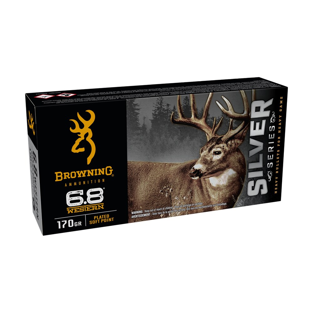 browning ammo b192600681 silver 6.8western 170gr plated soft point 20 per box/10 case Browning Ammo B192600681 Silver 6.8Western 170gr Plated Soft Point 20 Per Box/10 Case Sports South item 163454