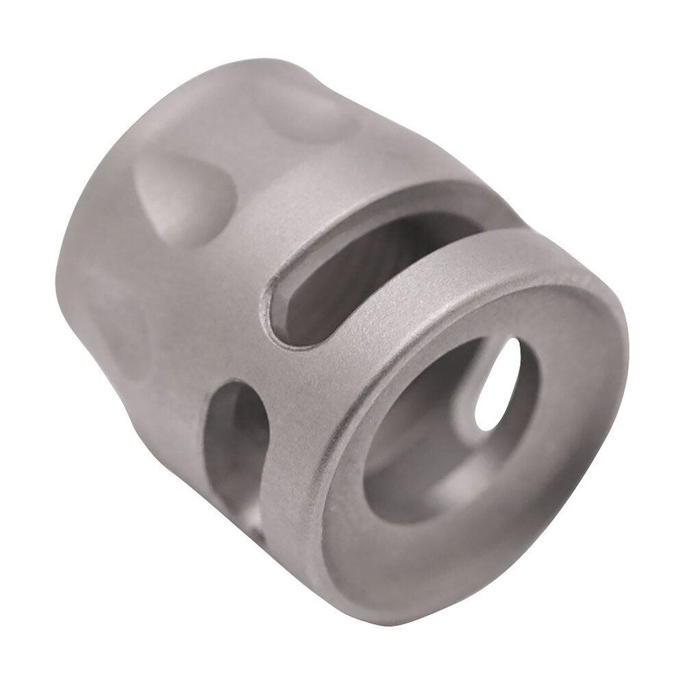 true precision inc tpsmicross micro compensator s type satin stainless 416r stainless steel 1/2"x28 threads 9mm/380 acp True Precision Inc TPSMICROSS Micro Compensator S-Type Satin Stainless 416R Stainless Steel Sports South item 163518