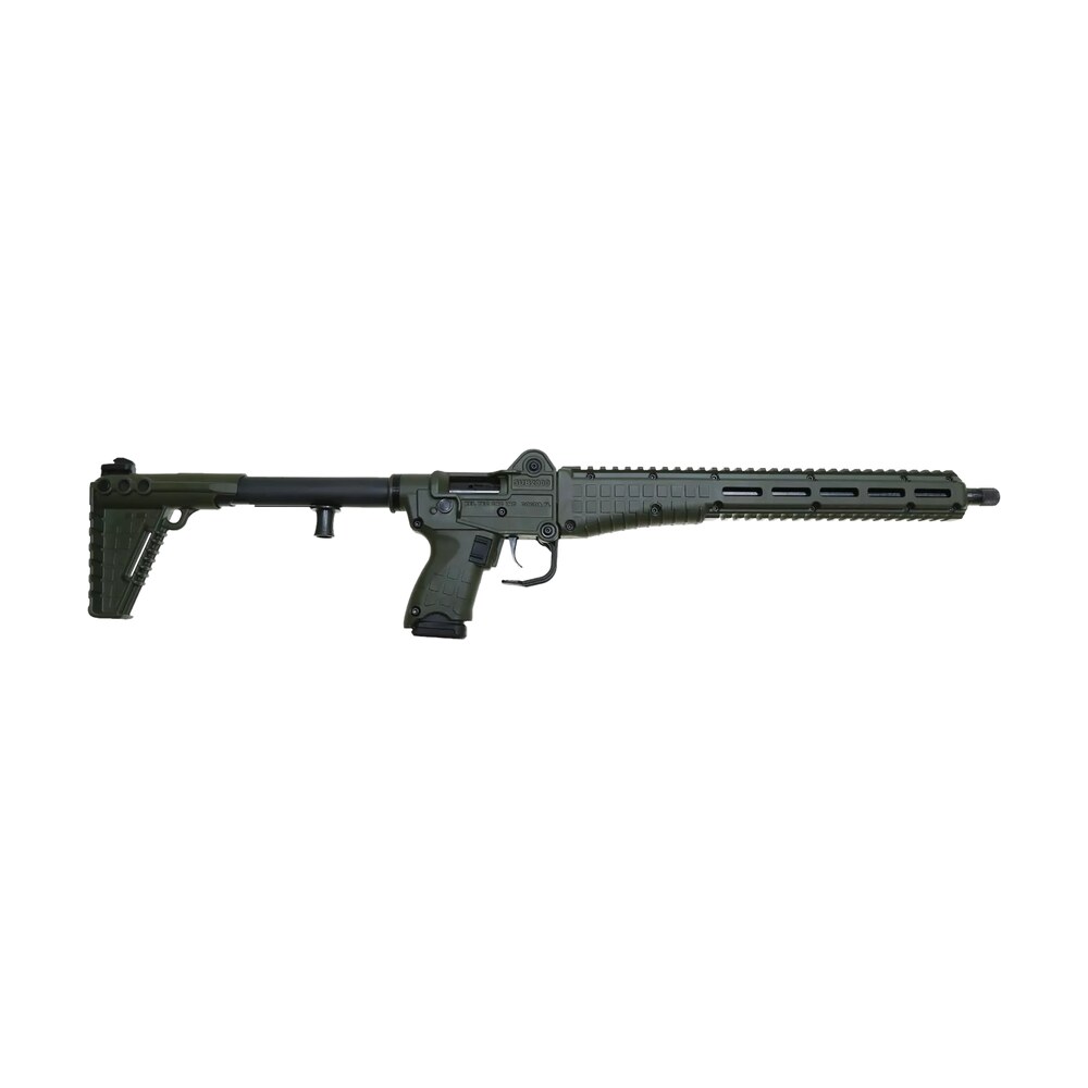 kel tec sub2k9glkgrn10 sub2000 gen3 9mm luger 10+1 16.15" black steel threaded barrel, green picatinny rail aluminum receiver, m lok slots handguard, green synthetic folding stock, black polymer grip Kel-Tec SUB2K9GLKGRN10 SUB2000 Gen3 9mm Luger 10+1 16.15" Black Steel Threaded Sports South item 163600