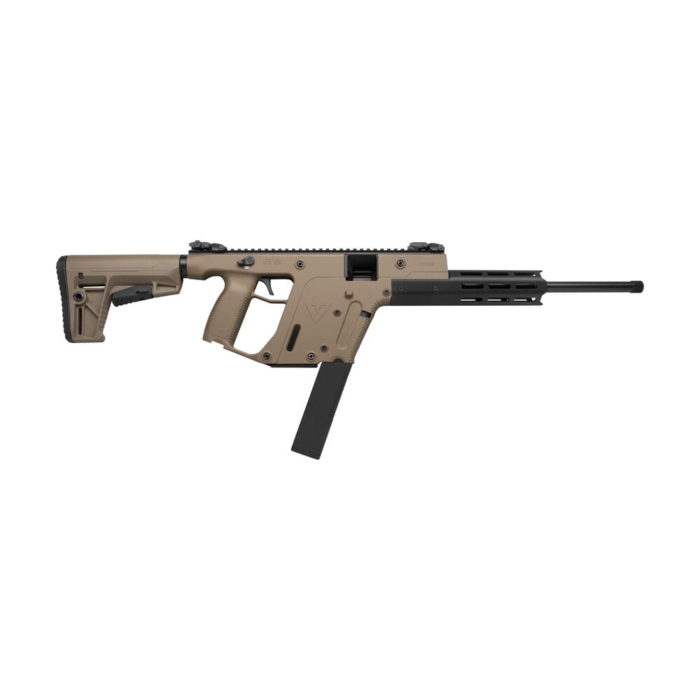 kriss usa kv22cfd03 vector crb gen2 full size 22 lr 30+1 16" black nitride threaded barrel, flat dark earth picatinny rail aluminum receiver, m lok handguard, flat dark earth 6 position synthetic stoc Kriss USA KV22CFD03 Vector CRB Gen2 Full Size 22 LR 30+1 16" Black Nitride Threaded Sports South item 163642