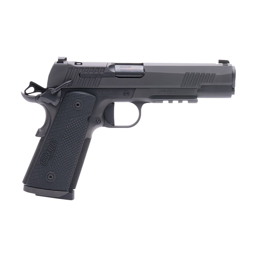 sig sauer 1911xr45bxr3 1911 x full size frame 45 acp 8+1 5" black dlc carbon steel barrel, black nitron optic cut/serrated stainless steel slide & frame w/beavertail & picatinny rail, black g10 grip Sig Sauer 1911XR45BXR3 1911-X Full Size Frame 45 ACP 8+1 5" Black DLC Carbon Steel Sports South item 164003