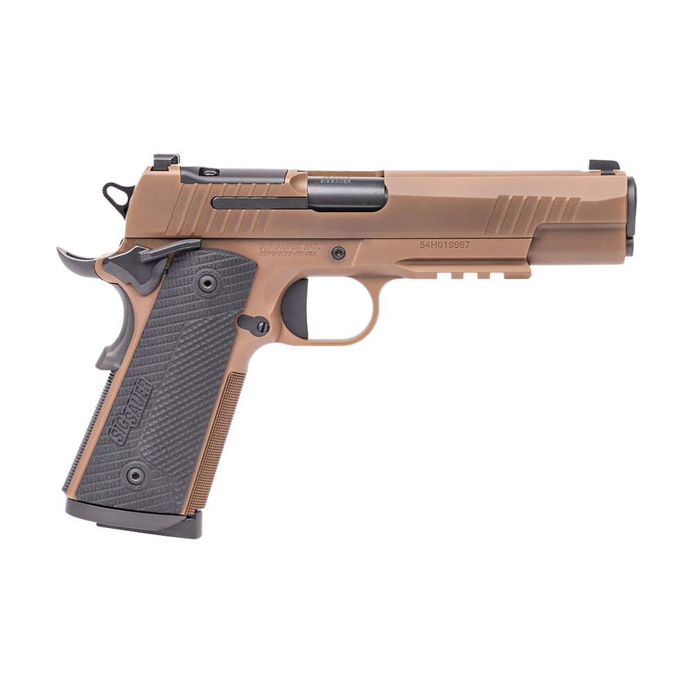 sig sauer 1911xr45cxr3 1911 x full size frame 45 acp 8+1 5" black dlc carbon steel barrel, coyote pvd optic cut/serrated stainless steel slide & frame w/beavertail & picatinny rail, black g10 grip Sig Sauer 1911XR45CXR3 1911-X Full Size Frame 45 ACP 8+1 5" Black DLC Carbon Steel Sports South item 164004