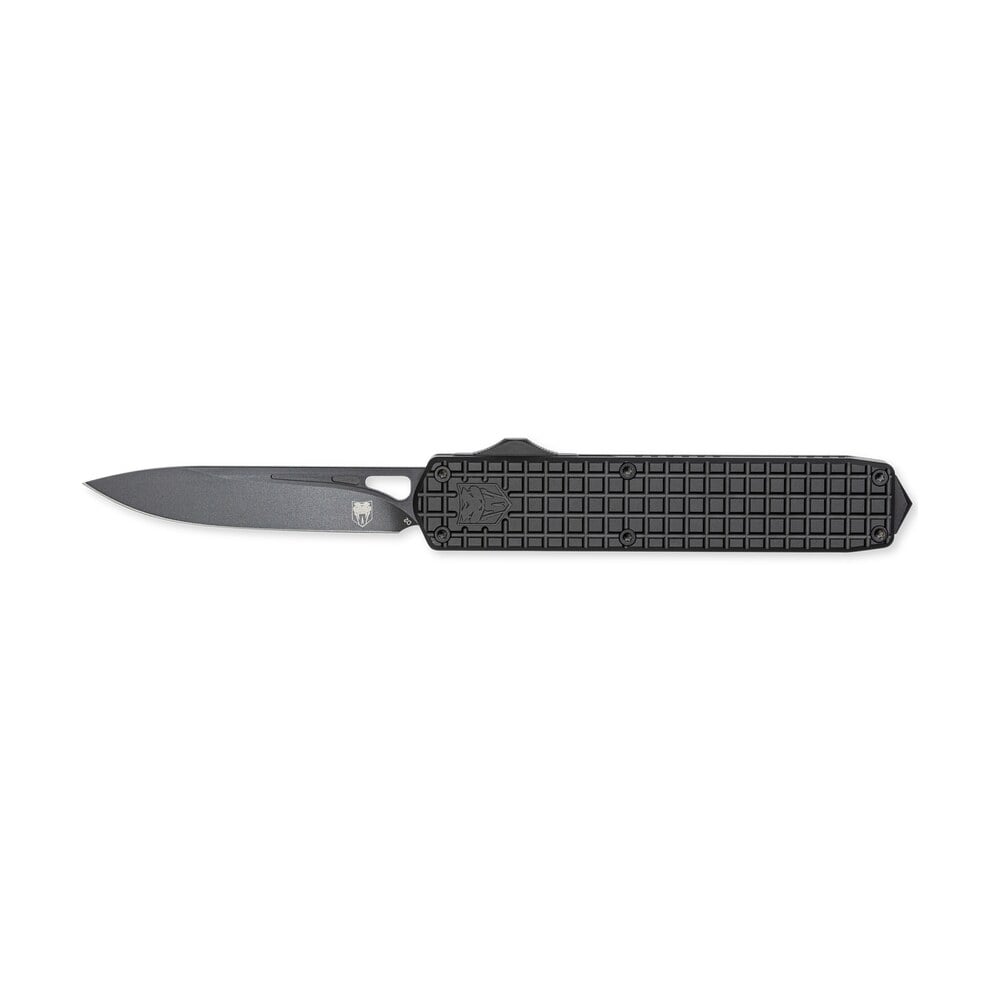 cobratec knives mamba large plain black ticn d2 steel blade/4.75" black textured aluminum handle CobraTec Knives Mamba Large Plain Black TiCN D2 Steel Blade/4.75" Black Textured Aluminum Sports South item 164137