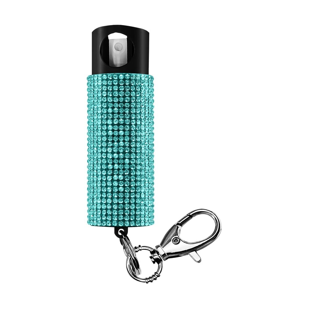 skyline usa inc psgdbotl pepper spray bling it on 18% oc/uv dye range 16ft 0.50oz teal includes keychain SKYLINE USA INC PSGDBOTL Pepper Spray Bling-It-On 18% OC/UV Dye Range 16ft 0.50oz Teal Includes Sports South item 164204
