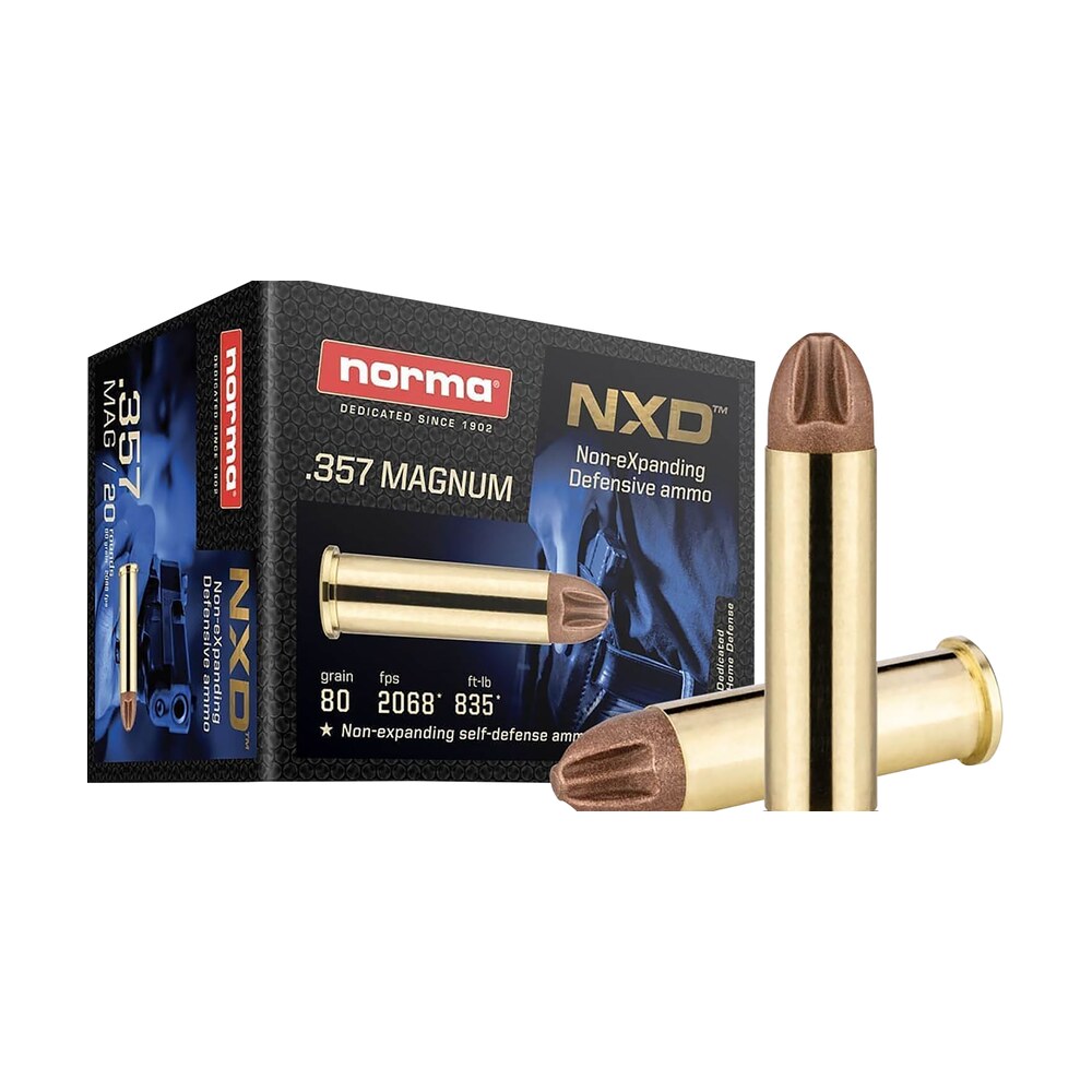 norma ammunition 611640020 357mag 80gr nxd 20 per box/10 case Norma Ammunition 611640020 357Mag 80gr NXD 20 Per Box/10 Case Sports South item 164635