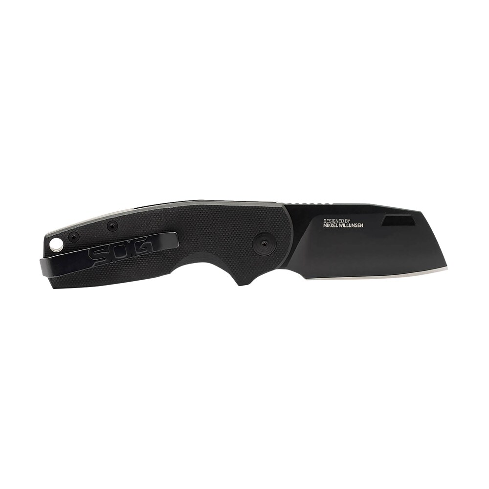 s.o.g sog16030757 stout sj 2.60" folding clip point plain stonewashed cryo d2 steel blade/ black textured g10 handle includes belt clip, presentation box S.O.G SOG16030757 Stout SJ 2.60" Folding Clip Point Plain Stonewashed Cryo D2 Steel Blade/ Sports South item 164810