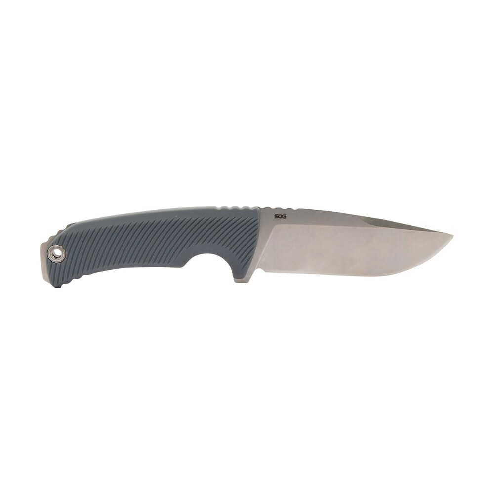 s.o.g sog17060243 tellus fx 4.20" fixed clip point plain stonewashed cryo 440c ss blade, wolf gray textured grn handle, blister pack S.O.G SOG17060243 Tellus FX 4.20" Fixed Clip Point Plain Stonewashed Cryo 440C SS Blade, Wolf Sports South item 164825