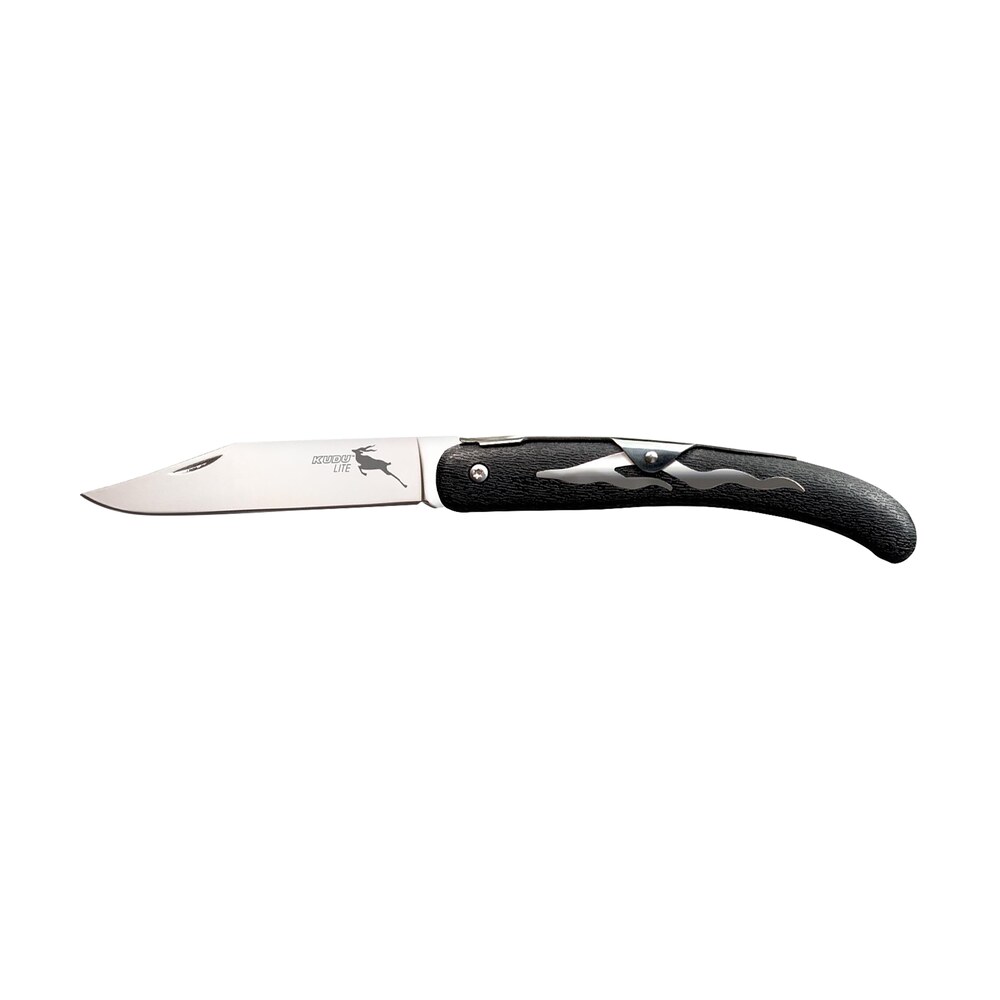 cold steel cs20kjz kudu lite 4.25" folding clip point plain satin 5cr15mov ss blade, 5.75" black textured zy ex handle Cold Steel CS20KJZ Kudu Lite 4.25" Folding Clip Point Plain Satin 5Cr15MoV SS Blade, 5.75" Sports South item 164892