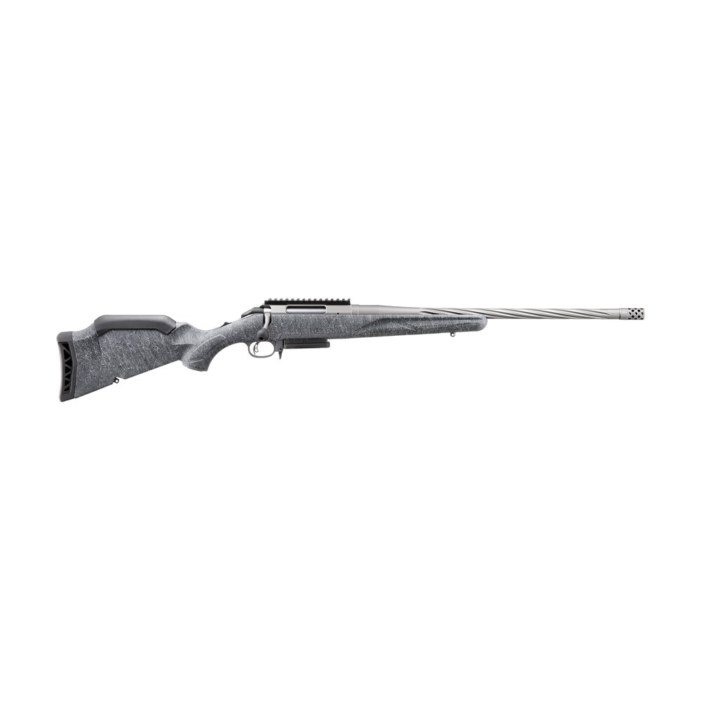ruger 46913 american ii full size 30 06 springfield 4+1 20" cobalt cerakote spiral fluted threaded barrel & alloy steel receiver w/picatinny rail, gray splatter adj lop synthetic stock Ruger 46913 American II Full Size 30-06 Springfield 4+1 20" Cobalt Cerakote Spiral Fluted Sports South item 164946