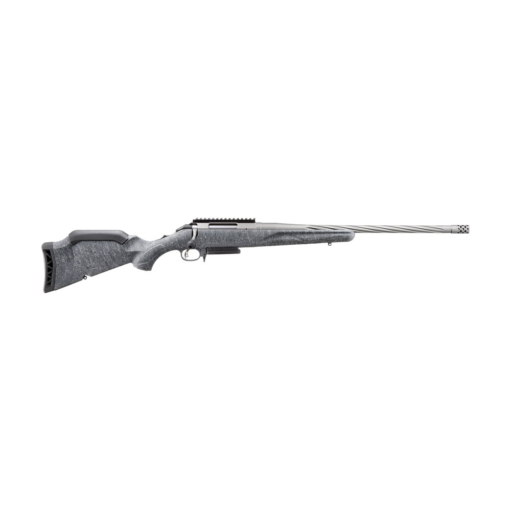 ruger 46915 american ii full size 300 win mag 3+1 20" cobalt cerakote spiral fluted threaded barrel & alloy steel receiver w/picatinny rail, gray splatter adj lop synthetic stock Ruger 46915 American II Full Size 300 Win Mag 3+1 20" Cobalt Cerakote Spiral Fluted Threaded Sports South item 164948