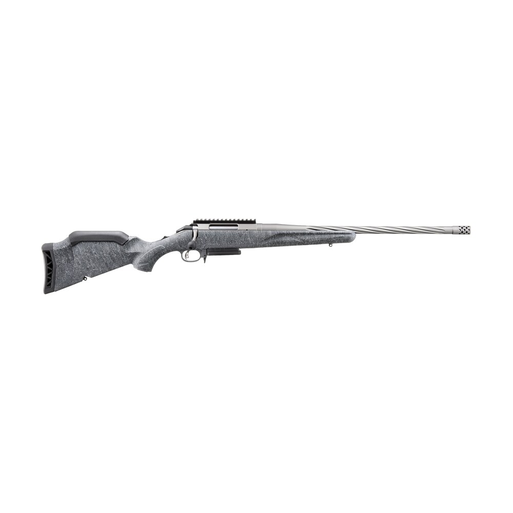 ruger 46917 american ii full size 7mm prc 3+1 20" cobalt cerakote spiral fluted threaded barrel & alloy steel receiver w/picatinny rail, gray splatter adj lop synthetic stock Ruger 46917 American II Full Size 7mm PRC 3+1 20" Cobalt Cerakote Spiral Fluted Threaded Barrel Sports South item 164950