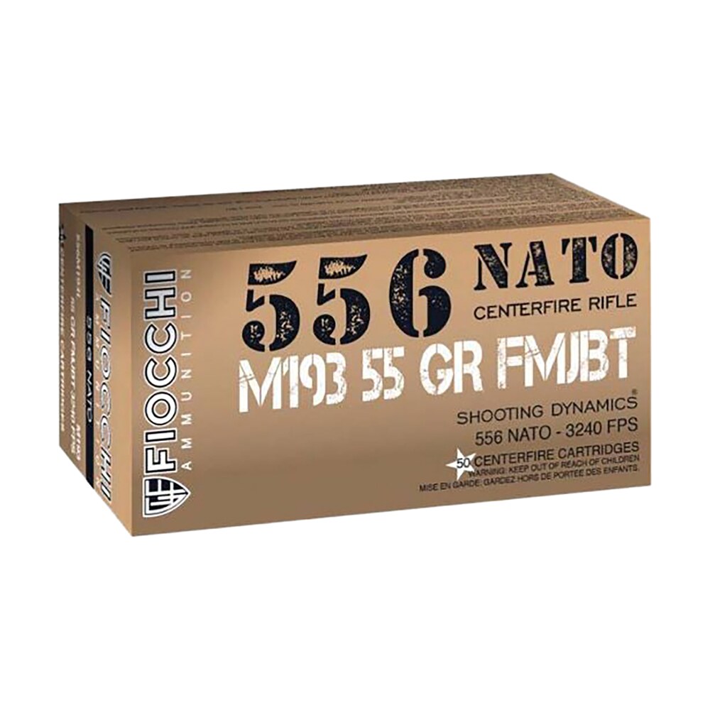 fiocchi 556m193l 5.56nato 55gr full metal jacket boat tail 50 per box/20 case Fiocchi 556M193L 5.56NATO 55gr Full Metal Jacket Boat Tail 50 Per Box/20 Case Sports South item 164991